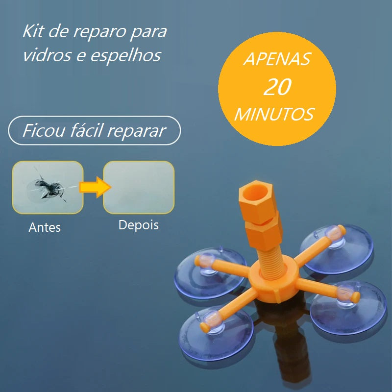 Reparador de Vidros e Espelhos GlassCare | Com supotre aplicador funciona de verdade!