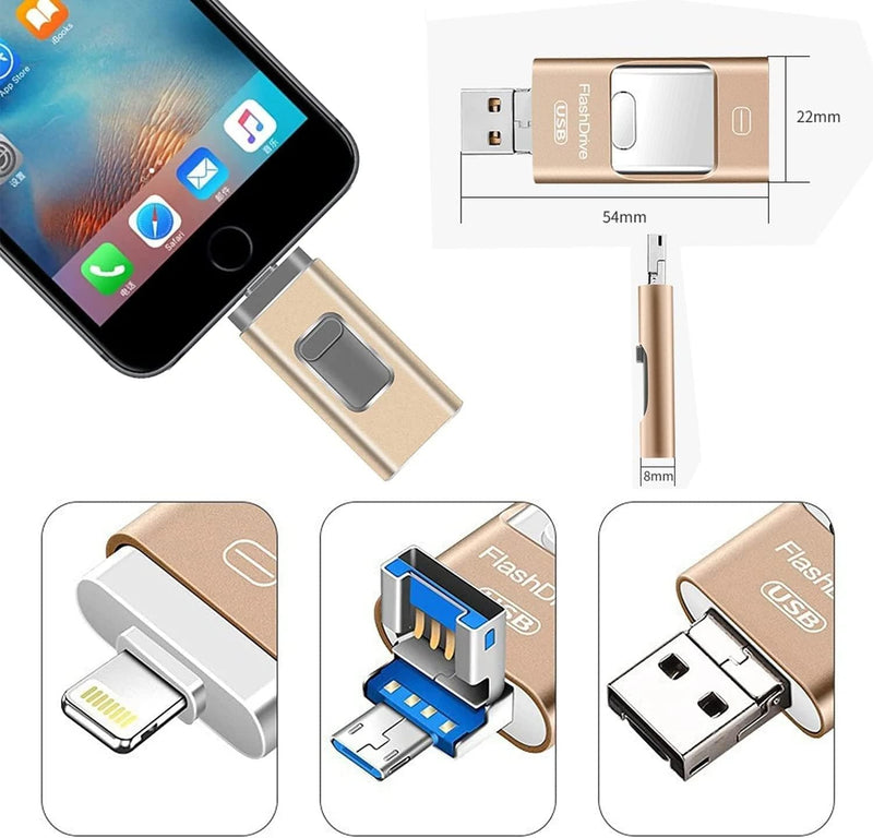 Pen Drive de Celular 4 em 1 | Versatilidade para sua Vida Digital