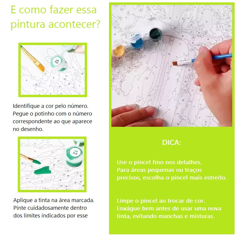 Kit de Pintura Numerada PintaZen | Relaxe fazendo Arte!